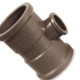 Tee Marrom Tigre Liso Liso Liso Reducao 50Mmx32Mm - Kit C/12