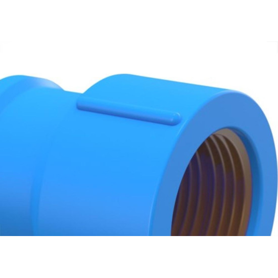 Luva Azul Tigre Liso Rosca 25Mm X 3/4'' - Kit C/30 Luva Azul Tigre Liso Rosca 25Mm X 3/4'' - Kit C/30