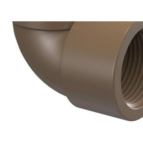 Cotovelo Marrom Tigre Liso Rosca 25Mm X 3/4 - Kit C/40