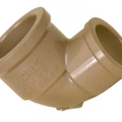 Cotovelo Marrom Tigre Liso Rosca Reducao 25X1/2 - Kit C/20