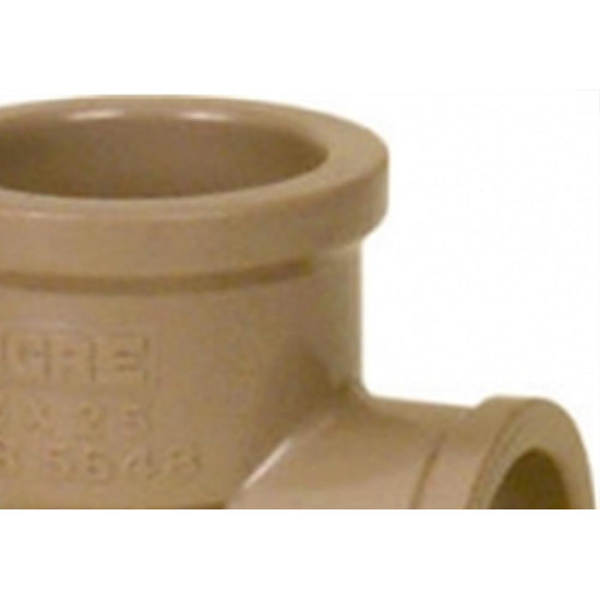 Cotovelo Marrom Tigre Liso Rosca Reducao 25X1/2 - Kit C/20