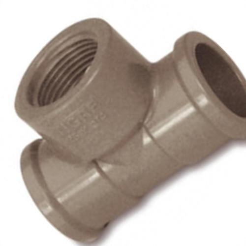 Tee Marrom Tigre Liso Liso Rosca 25Mm X 3/4'' - Kit C/20 Tee Marrom Tigre Liso Liso Rosca 25Mm X 3/4'' - Kit C/20