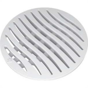 Grelha Plastica Tigre Redonda Branca 10X10 