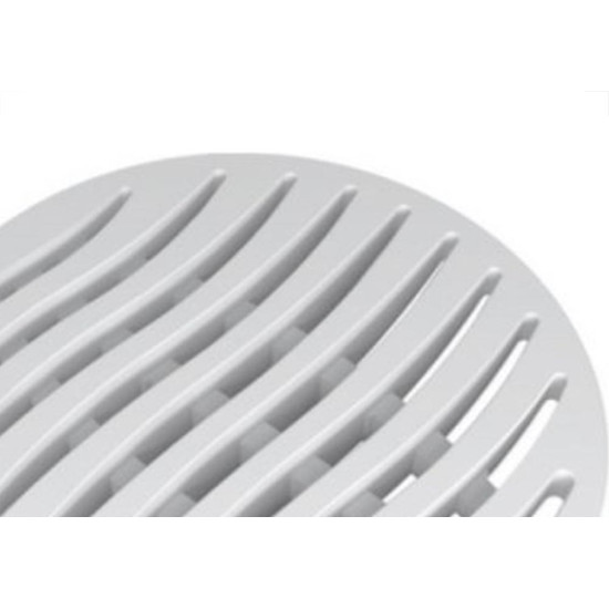 Grelha Plastica Tigre Redonda Branca 10X10 Grelha Plastica Tigre Redonda Branca 10X10