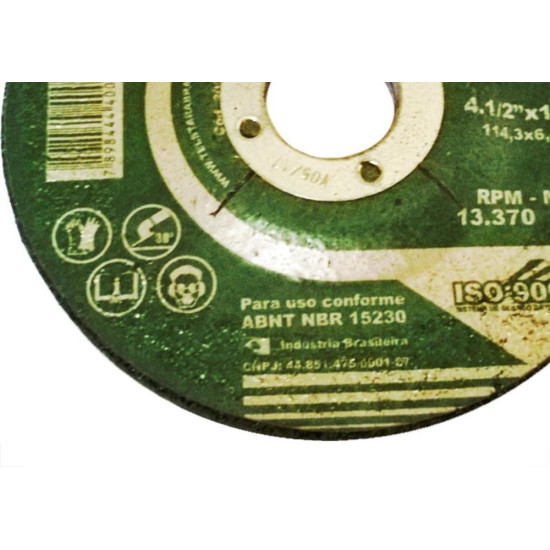 Disco Desbaste Telstar Ferro 4.1/2'' 301306 - Kit C/5 