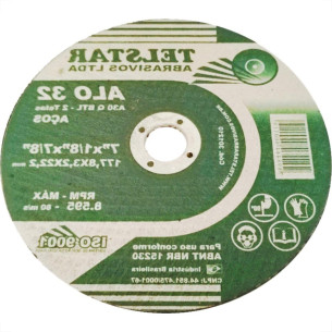 Disco De Corte Para Ferro Telstar 07 X 1/8 X 7/8 2 Telas 301210 - Kit C/10 