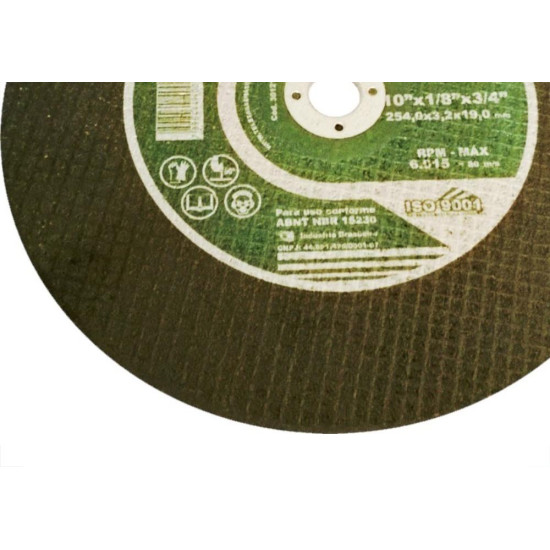 Disco De Corte Para Ferro Telstar 10 X 1/8 X 3/4 2 Telas 301213 - Kit C/5 