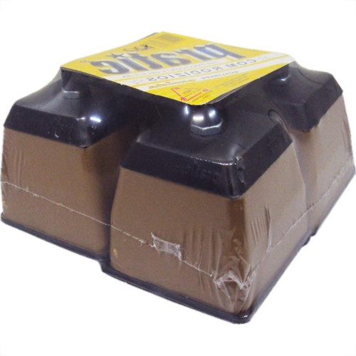 Pe Geladeira/Fogao Plastico Quadrado Pratic Caramelo Pe Geladeira/Fogao Plastico Quadrado Pratic Caramelo