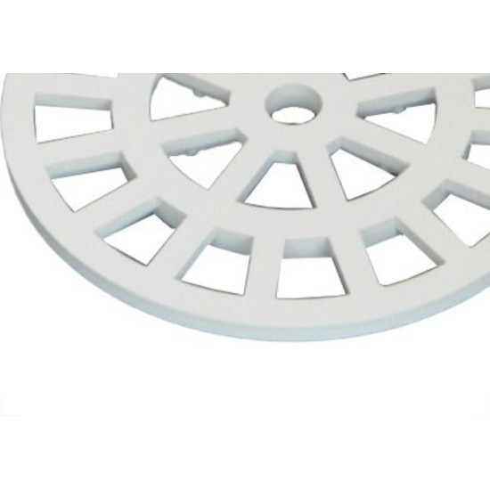 Grelha Plastica Dacunha Redonda Branca 10X10 
