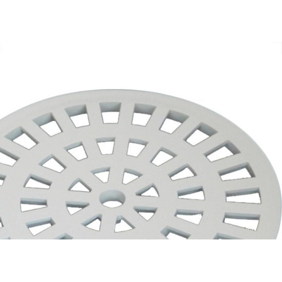Grelha Plastica Dacunha Redonda Branca 15X15 