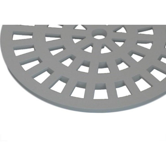 Grelha Plastica Dacunha Redonda Cromada 15X15 