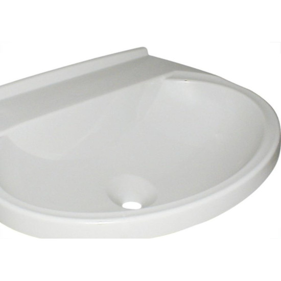 Lavatorio Plastico Astra Grande 48,5 X 39 Retangular Branco Lv3*Br1