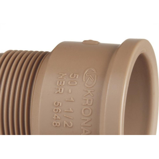 Adaptador Marrom Krona Soldavel Curto 25X3/4 331 - Kit C/50 Adaptador Marrom Krona Soldavel Curto 25X3/4 331 - Kit C/50