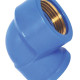 Cotovelo Azul Krona Liso Rosca 25Mm X 3/4'' 498 - Kit C/20 Cotovelo Azul Krona Liso Rosca 25Mm X 3/4'' 498 - Kit C/20