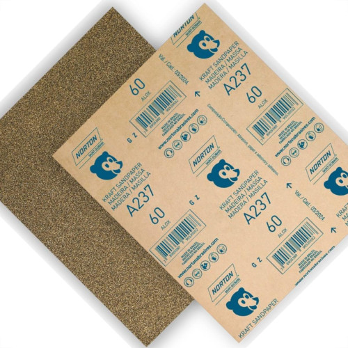Lixa Madeira Norton 60 A237 - Kit C/50