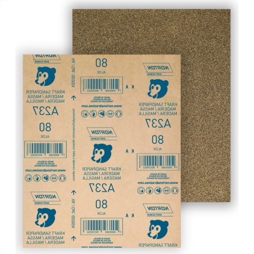 Lixa Madeira Norton 80 A237 - Kit C/50 Lixa Madeira Norton 80 A237 - Kit C/50