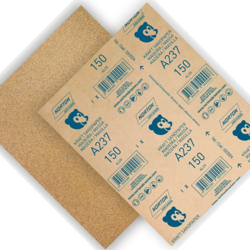 Lixa Madeira Norton 150 A237 - Kit C/50