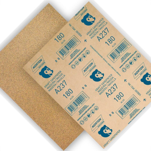 Lixa Madeira Norton 180 A237 - Kit C/50