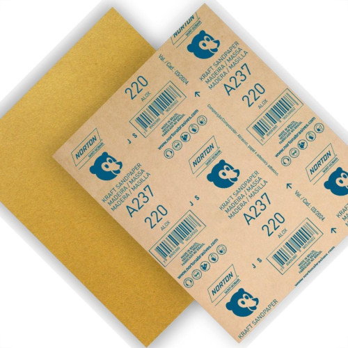 Lixa Madeira Norton 220 A237 - Kit C/50