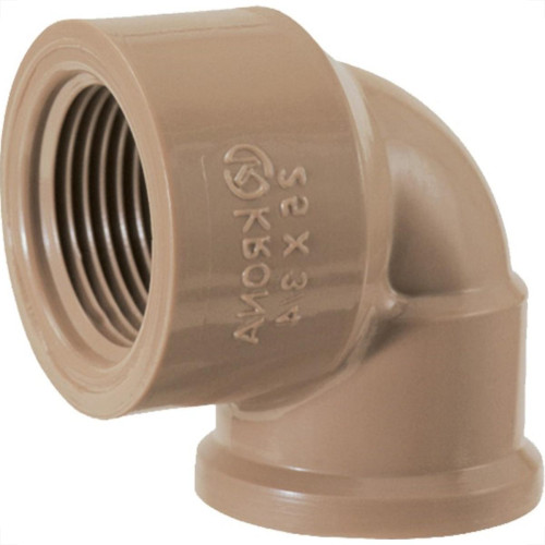 Cotovelo Marrom Krona Liso Rosca 20Mm X 1/2 483 - Kit C/30 Cotovelo Marrom Krona Liso Rosca 20Mm X 1/2 483 - Kit C/30