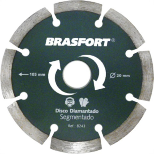 Disco Diamantado Brasfort Segmentado Seco 105Mm 8243 Disco Diamantado Brasfort Segmentado Seco 105Mm 8243