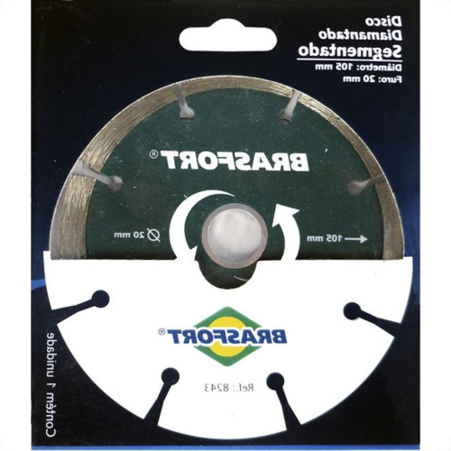 Disco Diamantado Brasfort Segmentado Seco 105Mm 8243 Disco Diamantado Brasfort Segmentado Seco 105Mm 8243