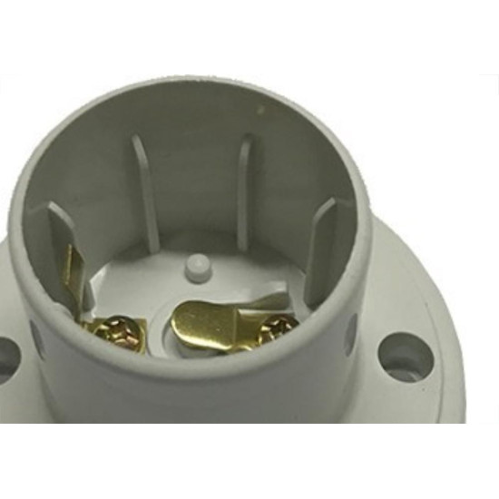 Kit C/2 - Soquete E27 Teste De Lâmpada Branco Com Borne B... Kit C/2 - Soquete E27 Teste De Lâmpada Branco Com Borne B...