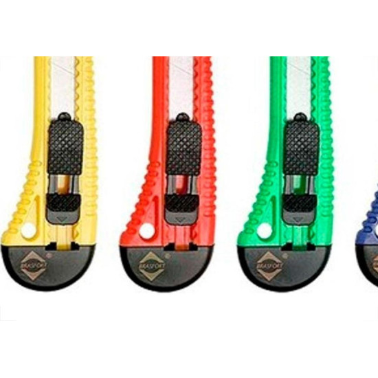 Estilete Brasfort Com Lamina Larga 18Mm 8286 Estilete Brasfort Com Lamina Larga 18Mm 8286