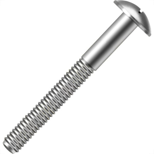 Parafuso Cama Fenda 1/4 X 110Mm % 10 - 1 Cento Parafuso Cama Fenda 1/4 X 110Mm % 10 - 1 Cento