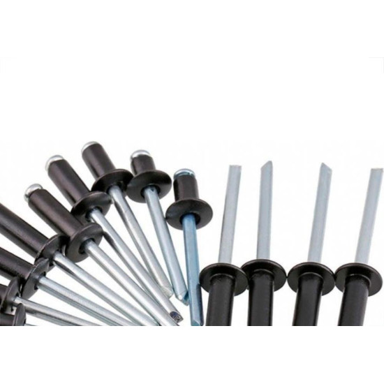Rebite Rebitop Aluminio Preto Repuxo R416 Mil