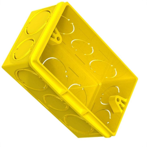 Caixinha Luz Plastica 4X2 Tigre Flex Amarela - Kit C/24 Caixinha Luz Plastica 4X2 Tigre Flex Amarela - Kit C/24