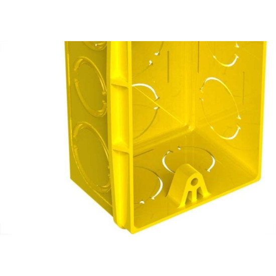 Caixinha Luz Plastica 4X2 Tigre Flex Amarela - Kit C/24 Caixinha Luz Plastica 4X2 Tigre Flex Amarela - Kit C/24