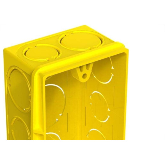 Caixinha Luz Plastica 4X2 Tigre Flex Amarela - Kit C/24 Caixinha Luz Plastica 4X2 Tigre Flex Amarela - Kit C/24