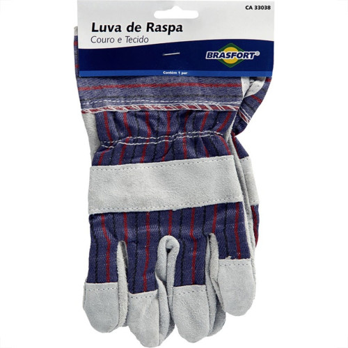 Luva Raspa Tecido Brasfort Par 8544