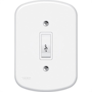 Conjunto Fame 4X2 Branco Com Placa 1Campainha 