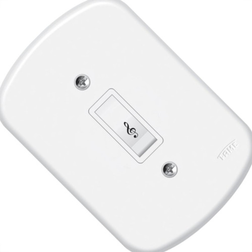 Conjunto Fame 4X2 Branco Com Placa 1Campainha 