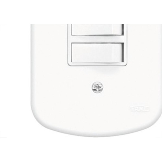 Conjunto Fame 4X2 Branco Com Placa 2Paralelos 