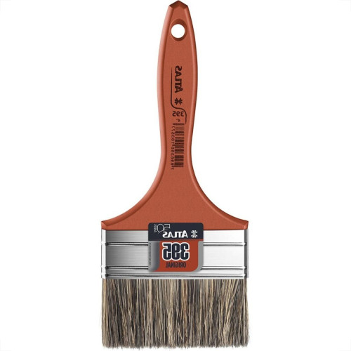 Pincel Trincha Pintura Atlas 395 X 4'' Laranja 395/9 - Kit C/12 Pincel Trincha Pintura Atlas 395 X 4'' Laranja 395/9 - Kit C/12