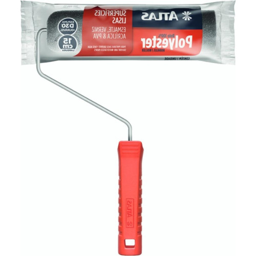 Rolo Poliester Atlas Cinza 406 15Cm Com Cabo 406/15 Rolo Poliester Atlas Cinza 406 15Cm Com Cabo 406/15