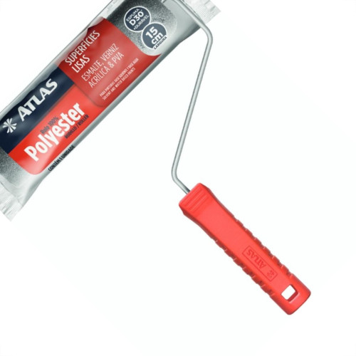 Rolo Poliester Atlas Cinza 406 15Cm Com Cabo 406/15 Rolo Poliester Atlas Cinza 406 15Cm Com Cabo 406/15