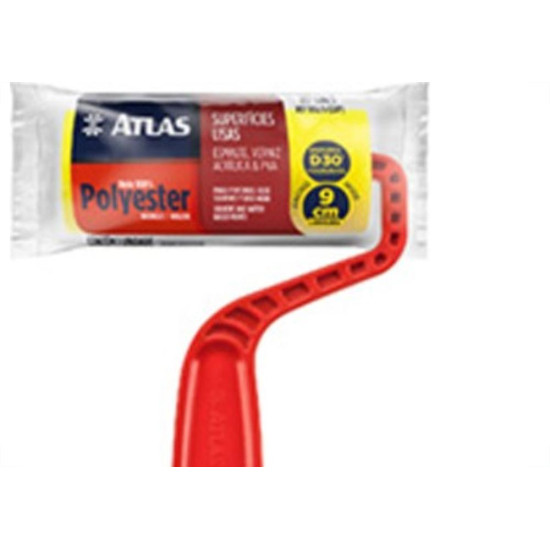 Rolo Poliester Atlas Amarelo 606 09Cm Com Cabo 606/9 Rolo Poliester Atlas Amarelo 606 09Cm Com Cabo 606/9