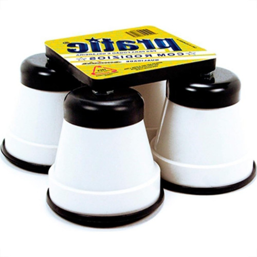Pe Geladeira/Fogao Plastico Redondo Pratic Branco Pe Geladeira/Fogao Plastico Redondo Pratic Branco