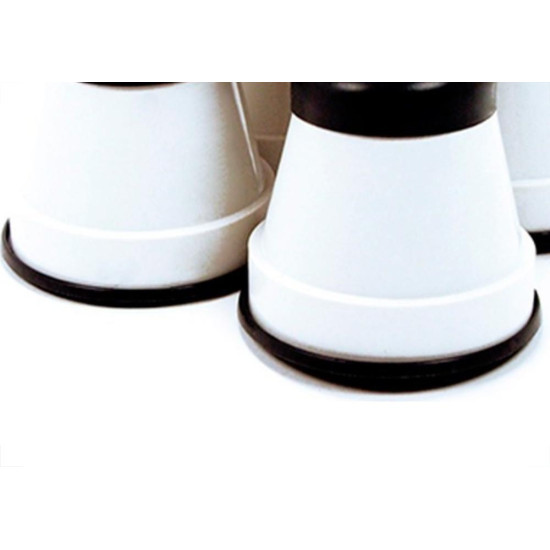 Pe Geladeira/Fogao Plastico Redondo Pratic Branco Pe Geladeira/Fogao Plastico Redondo Pratic Branco