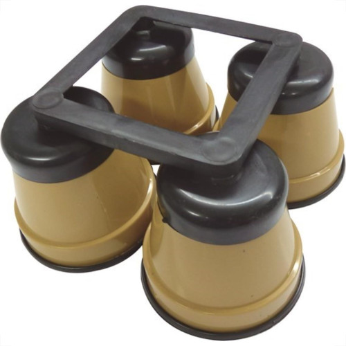 Pe Geladeira/Fogao Plastico Redondo Pratic Bege Pe Geladeira/Fogao Plastico Redondo Pratic Bege