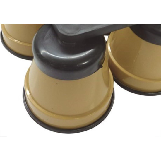 Pe Geladeira/Fogao Plastico Redondo Pratic Bege Pe Geladeira/Fogao Plastico Redondo Pratic Bege