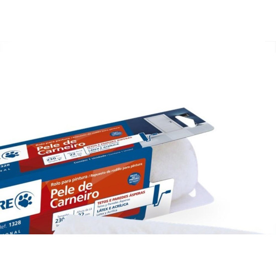 Rolo La Tigre Carneiro Pele Carneiro 23Cm Sem Cabo Rolo La Tigre Carneiro Pele Carneiro 23Cm Sem Cabo