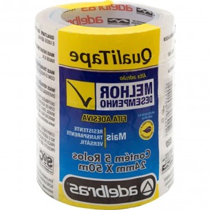 Fita Adesiva Transparente Adelbras 24X50 - Kit C/5