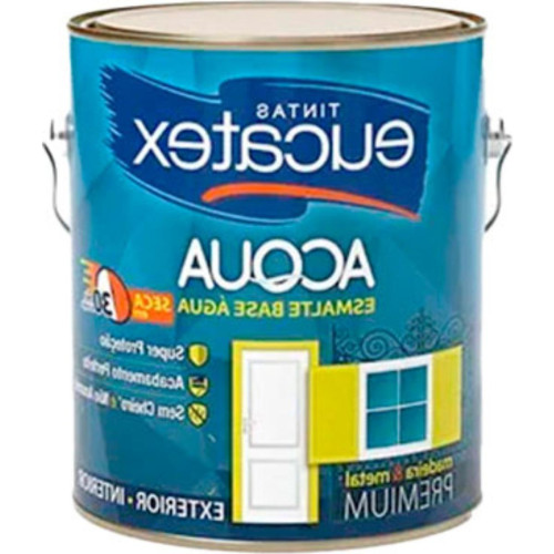 Eucatex Tinta Esmalte Brilho Base Agua.3,6 Platina