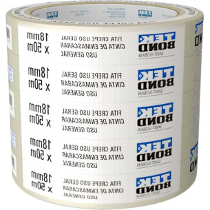 Tek Fita Crepe Bond 18Mm X 50Mt - Kit C/5 Rl