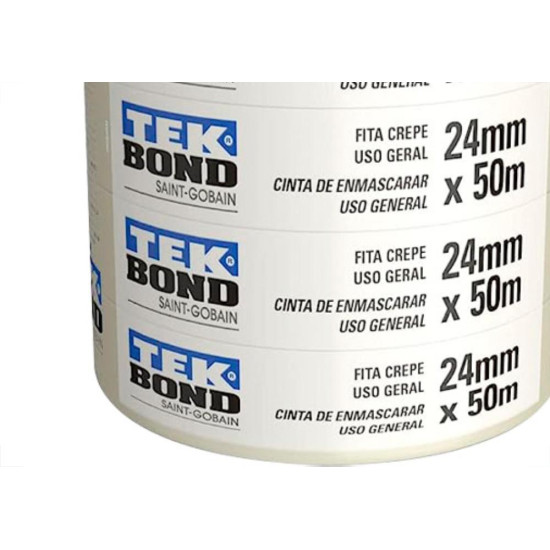 Tek Fita Crepe Bond 24Mm X 50Mt - Kit C/5 Rl